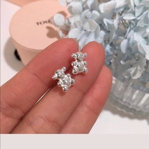 Silver Bubble Bear earrings
